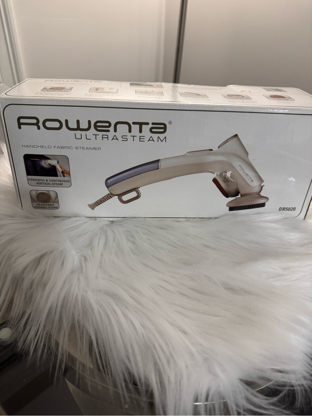Brand New Rowenta Ultrasteam Handheld Fabric Steamer - Ivory/Gray
